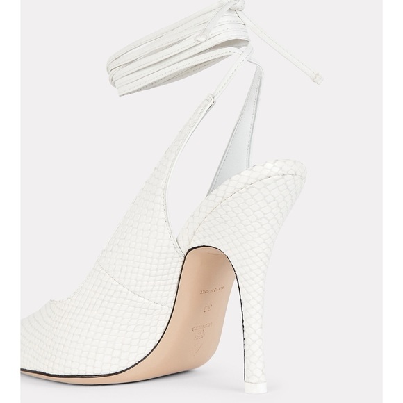 The Attico Venus Croc-Embossed Pumps White - Picture 2 of 10